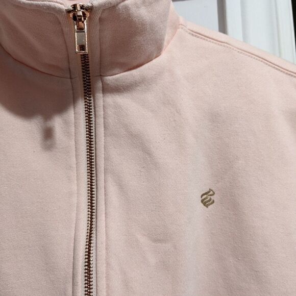 ROCAWEAR Women quarter zipped cropped sweatshirt top size Medium @E - Picture 2 of 5